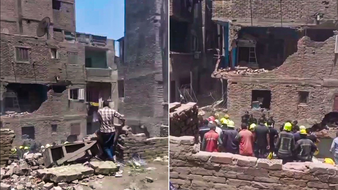 Se derrumba un edificio en El Cairo y deja 9 muertos (VIDEO)