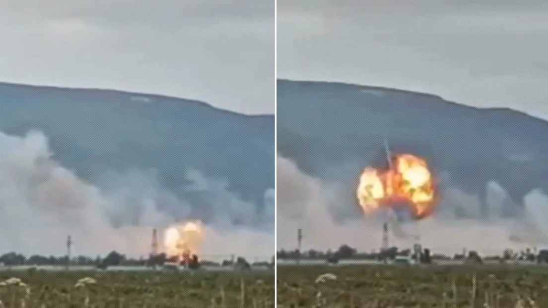 Potente incendio en un polígono en Crimea causa una evacuación y paraliza una autopista (VIDEOS)
