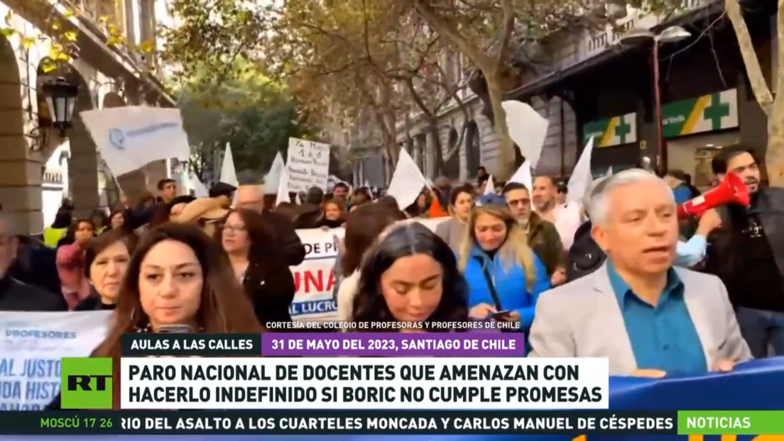 Docentes en Chile amenazan con un paro nacional indefinido si Boric no cumple sus promesas