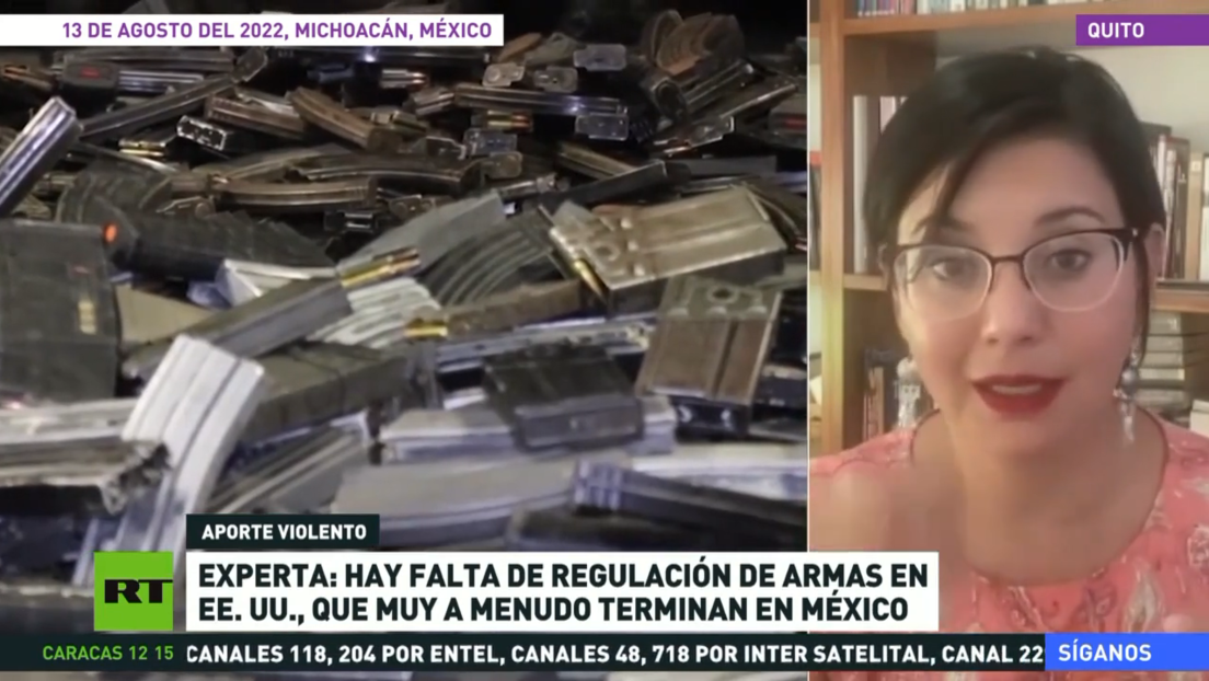 Experta: "En EE.UU. hay falta de regulación de armas que muy a menudo terminan en México"