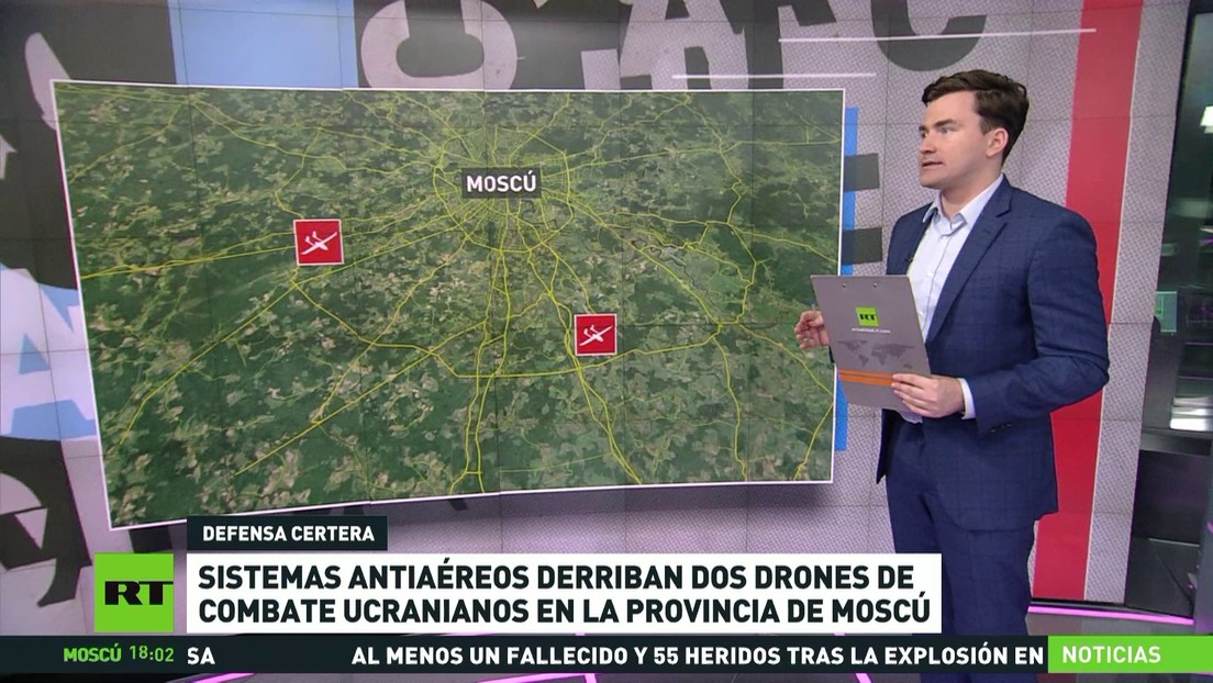 Sistemas antiaéreos derriban dos drones de combate ucranianos en la provincia de Moscú