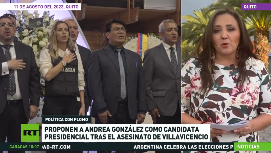 Proponen en Ecuador a Andrea González como candidata presidencial tras el asesinato de Villavicencio