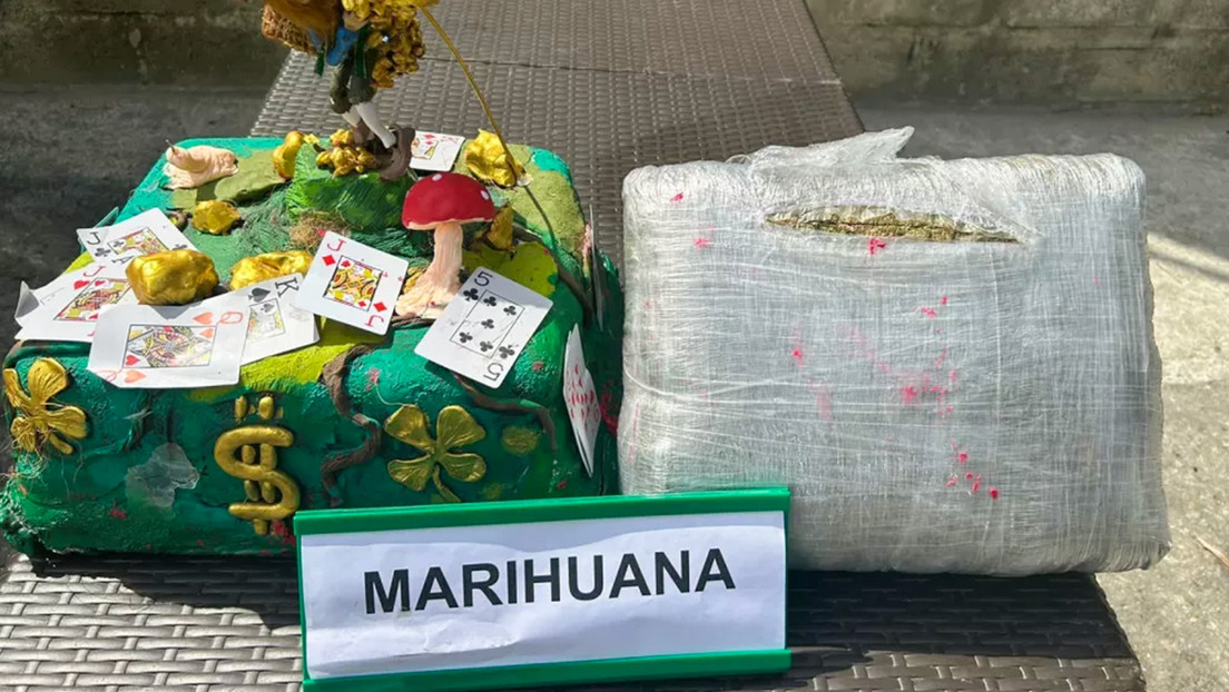 Hallan un alijo de marihuana camuflado en un pastel de cumpleaños en Colombia