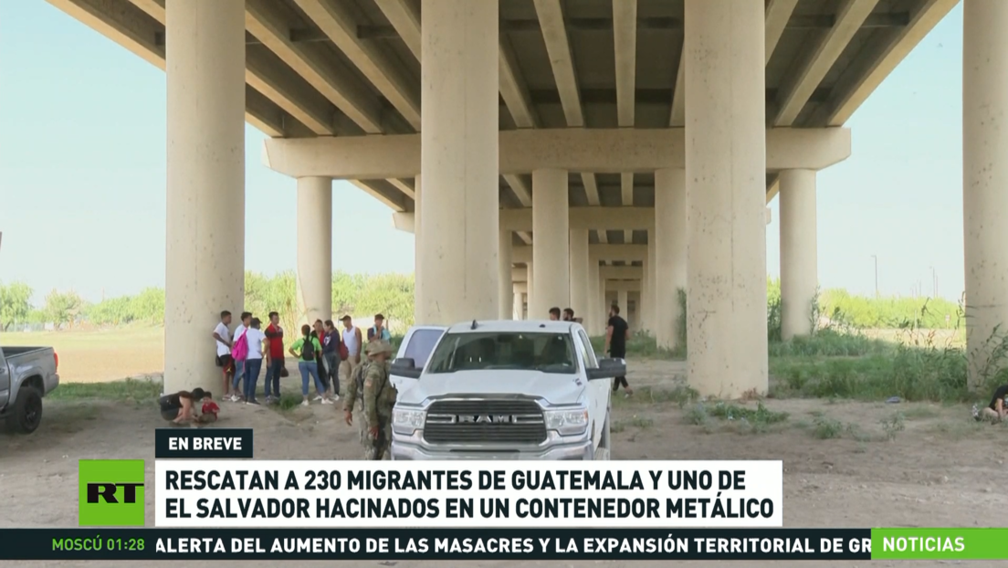 Rescatan en México a 231 migrantes hacinados en un contenedor metálico