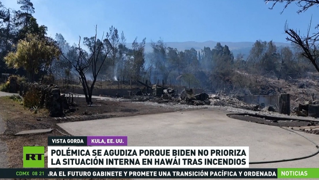 Polémica se agudiza porque Biden no prioriza la situación interna en Hawái tras incendios