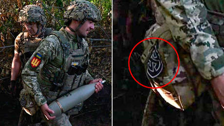 Zelenski publica la foto de un soldado ucraniano que lleva un símbolo nazi