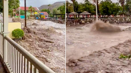 Un arroyo se desborda en México tras el paso del huracán Hilary (FOTOS, VIDEOS)