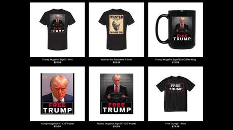 Foto policial de Trump genera productos de 'merchandising'
