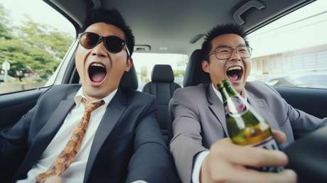 Una autoescuela japonesa realiza un experimento con conductores ebrios para mostrar sus peligros