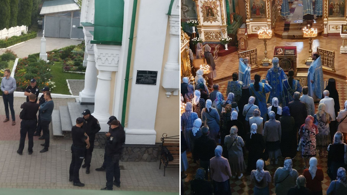 VIDEO: La Policía ucraniana acordona un monasterio de la Iglesia canónica para desalojar a las monjas