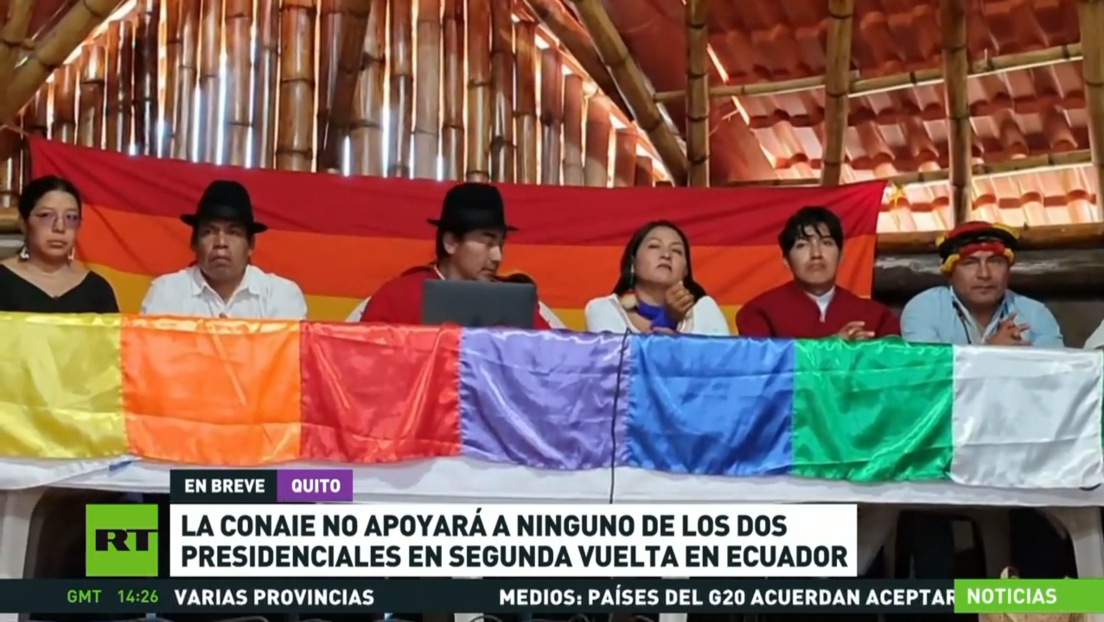 La CONAIE no apoyará a ninguno de los 2 candidatos en la segunda vuelta de las presidenciales en Ecuador