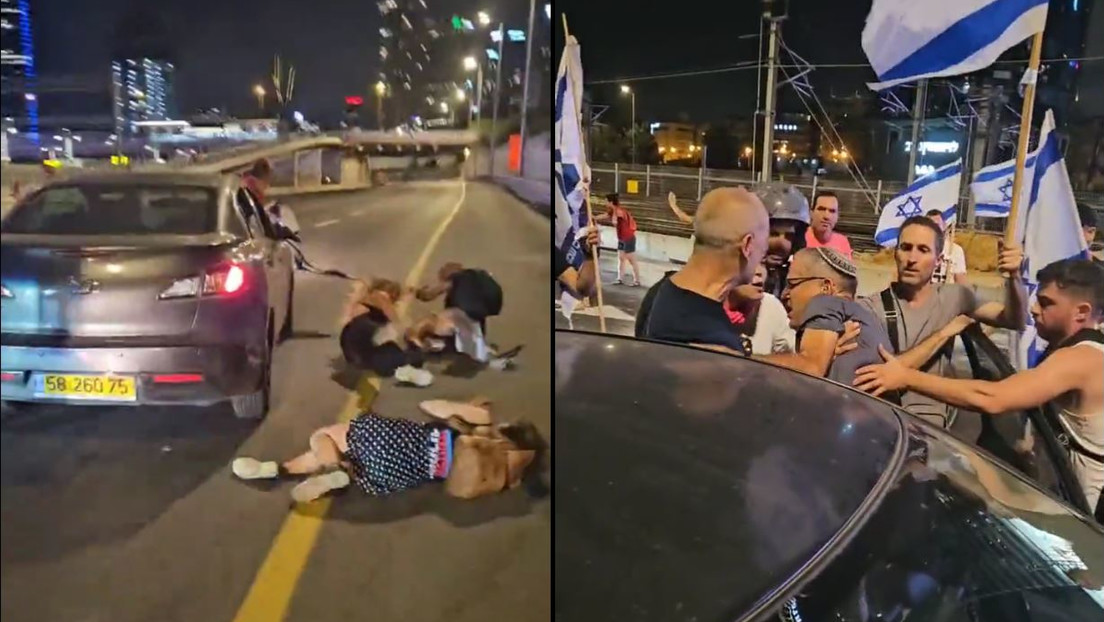 Un coche embiste a un grupo de manifestantes en Tel Aviv (VIDEO)