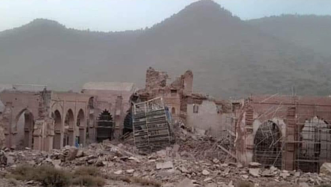 Histórica mezquita del siglo XII queda parcialmente destruida tras el terremoto en Marruecos