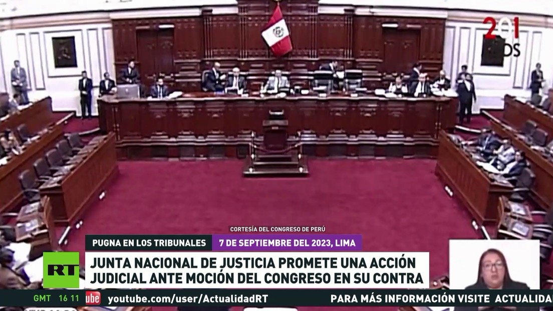 Junta Nacional de Justicia de Perú promete una acción judicial ante moción del Congreso en su contra