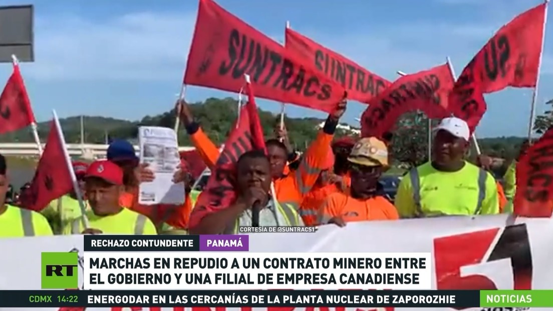 Marchas en Panamá en repudio a un contrato minero entre el Gobierno y una filial de una empresa canadiense