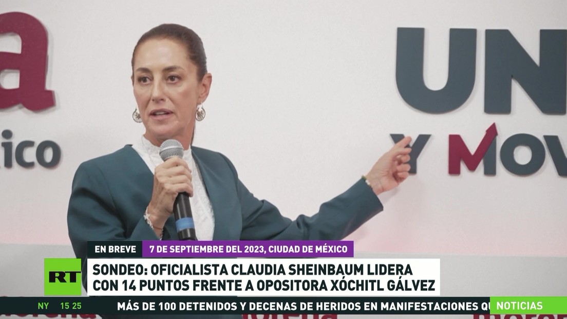 La candidata del oficialismo Claudia Sheinbaum encabeza las encuestas de cara a las elecciones en México