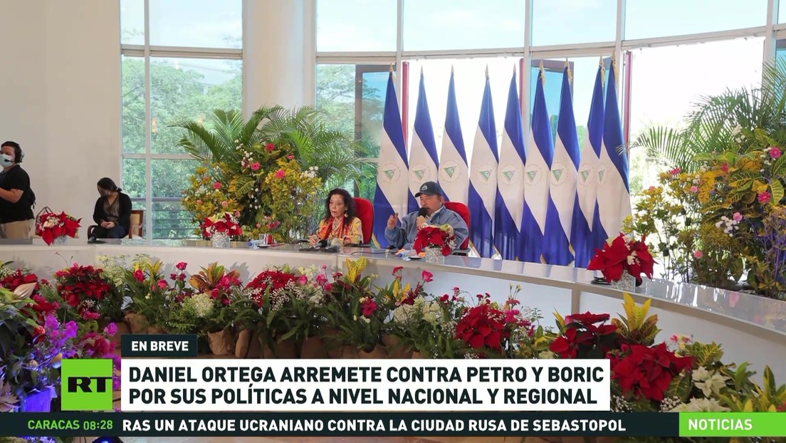 Daniel  Ortega arremete contra Petro y Boric por sus políticas a nivel nacional y regional