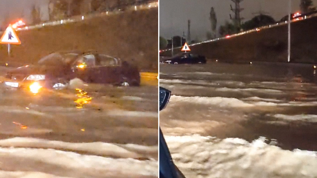 VIDEOS: Fuertes lluvias en Madrid provocan inundaciones, caos vehicular e interrupciones en el metro
