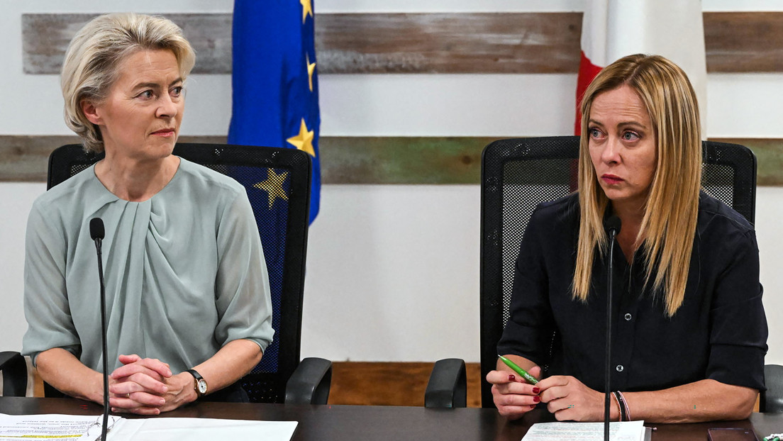 Meloni y Von der Leyen visitan Lampedusa mientras 1.150 migrantes llegan a la isla