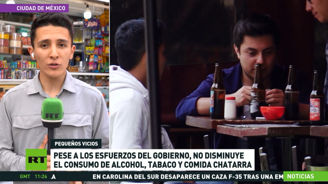 El consumo de alcohol, tabaco y comida chatarra no disminuye en México pese a los esfuerzos del Gobierno