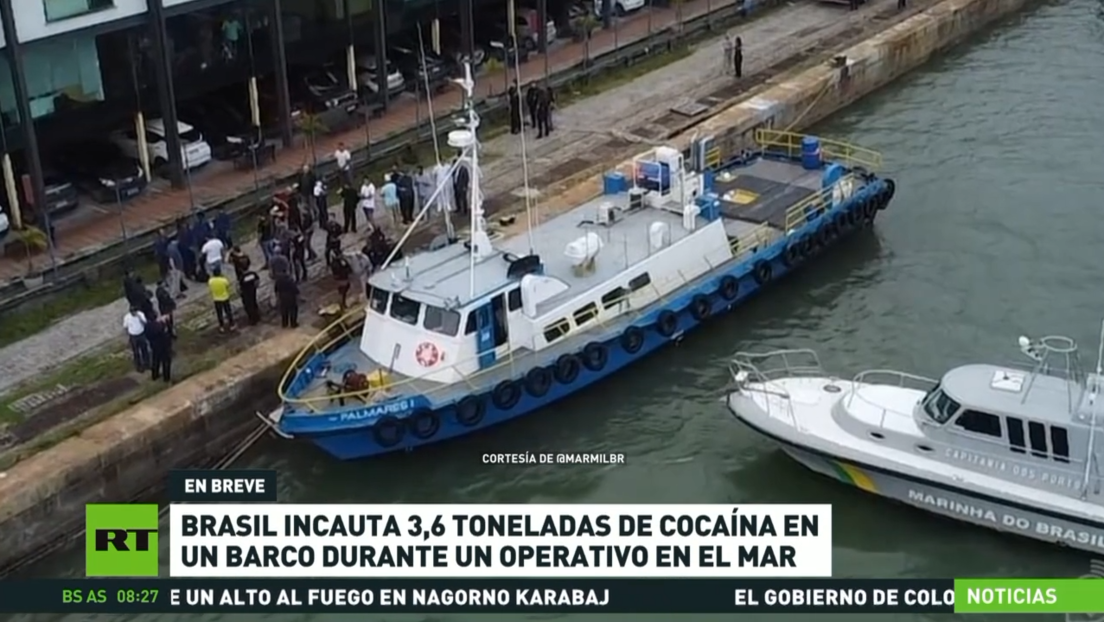 Brasil incauta 3,6 toneladas de cocaína en un barco durante un operativo en el mar