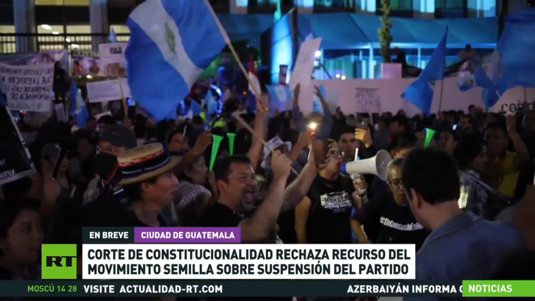 La Corte de Constitucionalidad guatemalteca rechaza recurso del Movimiento Semilla sobre suspensión de su partido