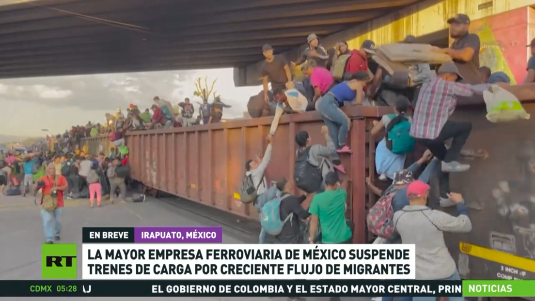 La mayor empresa de ferrocarriles de México suspende los trenes de carga por el creciente flujo de migrantes