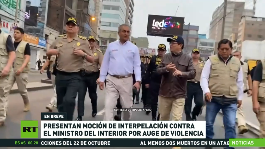 Presentan una moción contra el ministro del Interior de Perú por auge de la violencia