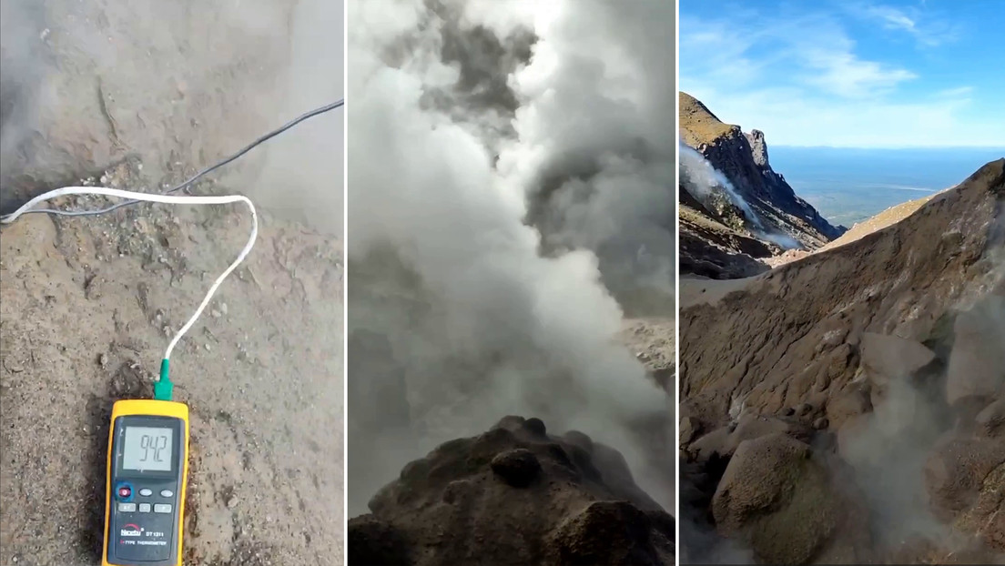 Un volcán ruso ofrece un paisaje infernal (VIDEO)