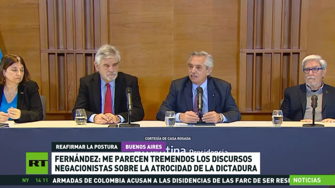 Fernández: "Me parecen tremendos los discursos negacionistas sobre las atrocidades de la dictadura en Argentina"