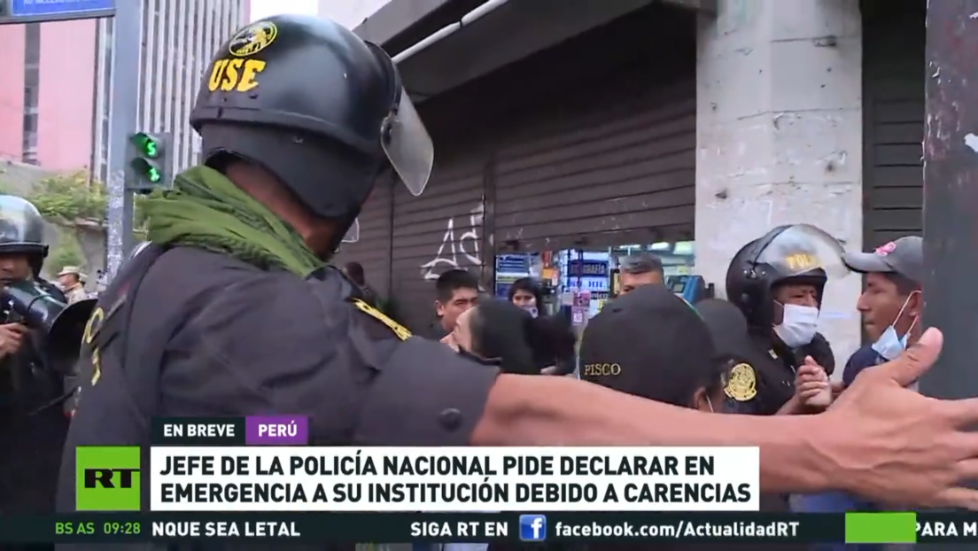 El jefe de la Policía Nacional de Perú pide declarar en emergencia a su institución debido a las carencias