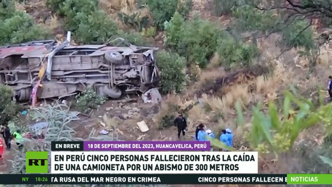 Cinco muertos al caer una camioneta por un abismo de 300 metros en Perú