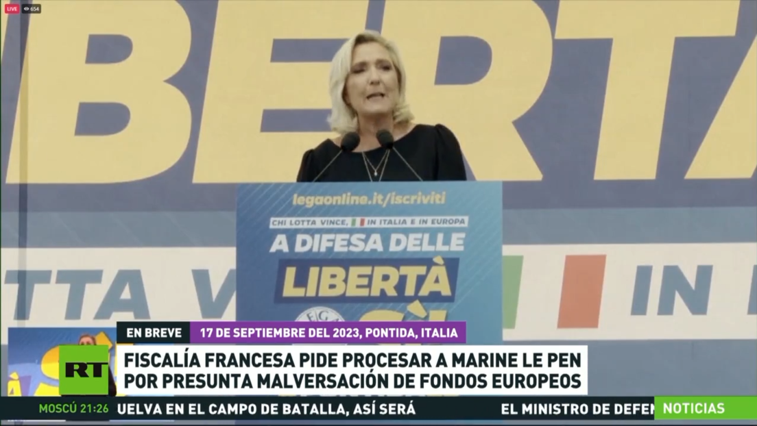 Fiscalía francesa pide procesar a Marine Le Pen por presunta malversación de fondos europeos