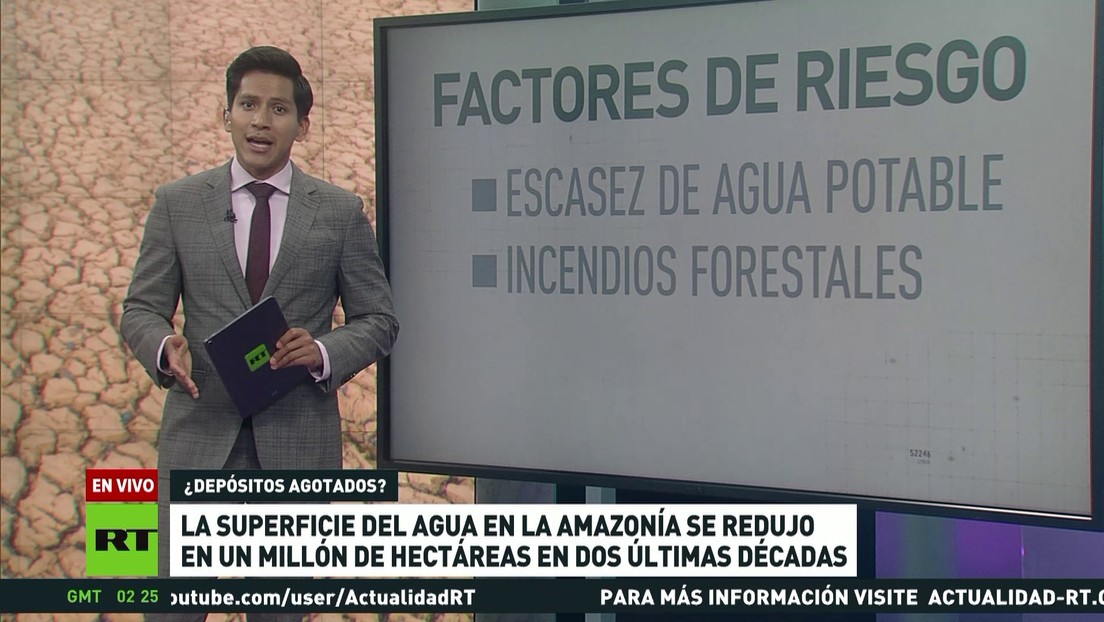 La superficie del agua en la Amazonía se redujo en un millón de hectáreas en dos últimas décadas