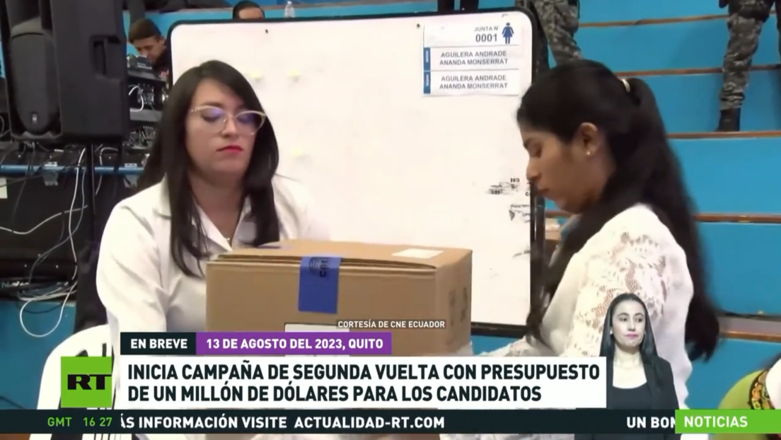 Inicia la campaña de la segunda vuelta en Ecuador con un presupuesto de un millón de dólares para los candidatos