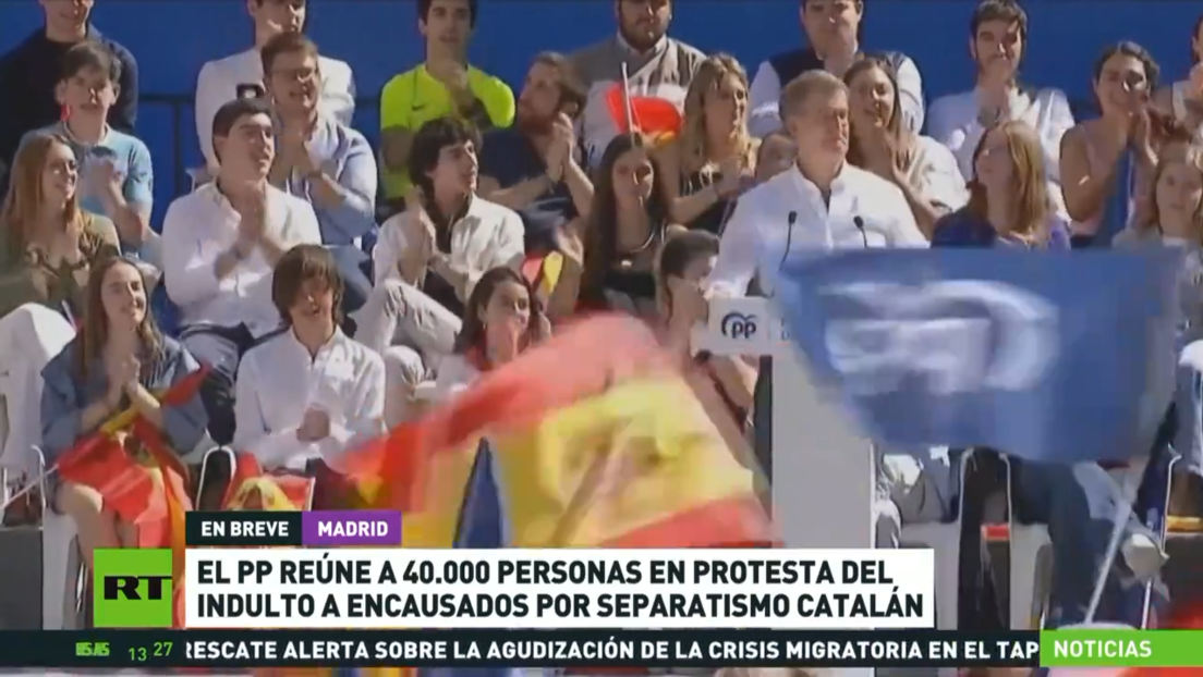El PP reúne a 40.000 personas en Madrid en una protesta contra el indulto a encausados por separatismo catalán