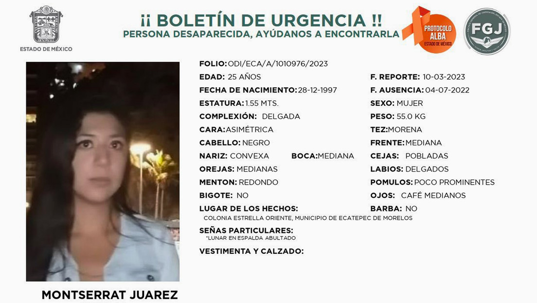 Investigan el feminicidio de Montserrat Juárez, una joven desaparecida hace más de un año en México