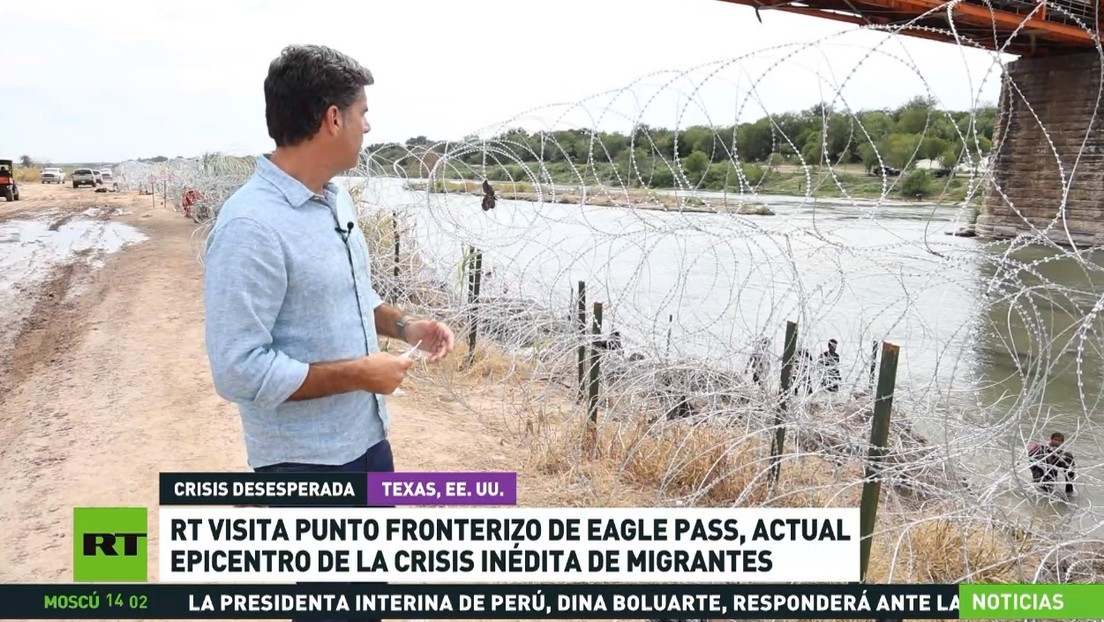 RT visita el punto fronterizo de Eagle Pass, actual epicentro de la crisis inédita de migrantes