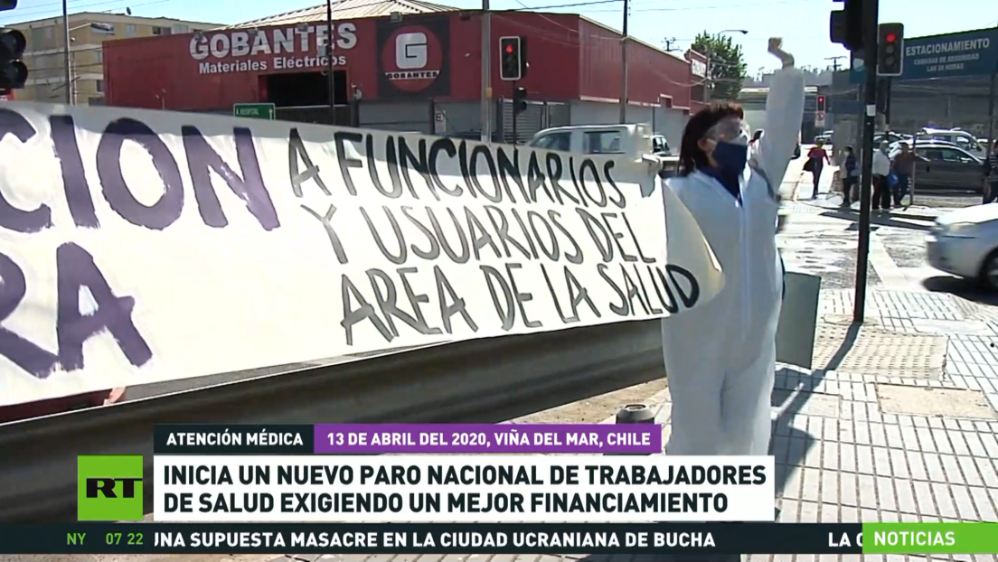 Inicia un nuevo paro nacional de trabajadores de salud en Chile exigiendo un mejor financiamiento