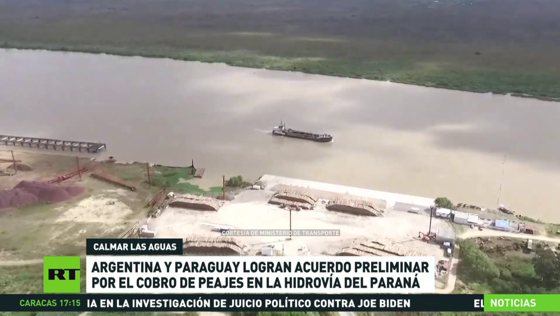Argentina y Paraguay logran acuerdo preliminar por el cobro de peajes en la hidrovía del Paraná