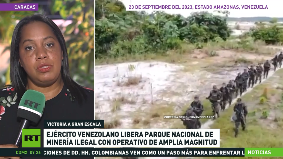 Ejército venezolano libera un parque nacional de la minería ilegal mediante un operativo a gran escala
