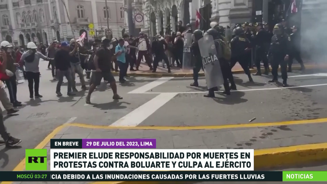 El presidente del Consejo de Ministros de Perú culpa al Ejército de las muertes en las protestas contra Boluarte
