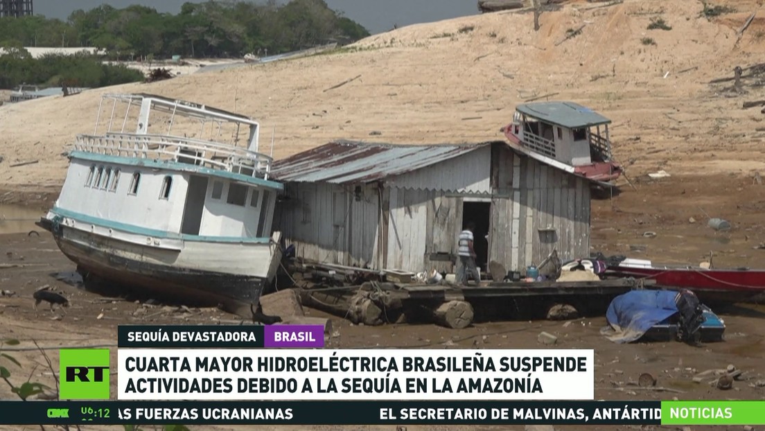 La cuarta mayor central hidroeléctrica brasileña suspende actividades debido a la sequía en la Amazonía