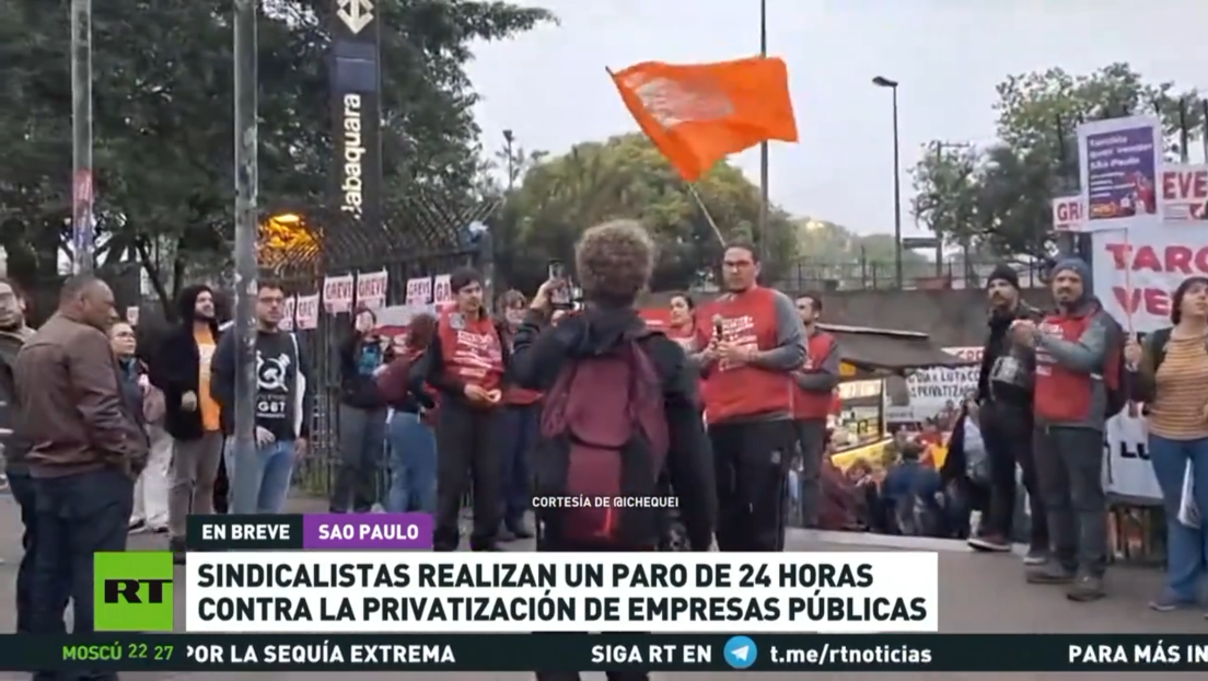Sindicalistas realizan un paro de 24 horas en Brasil contra la privatización de empresas públicas