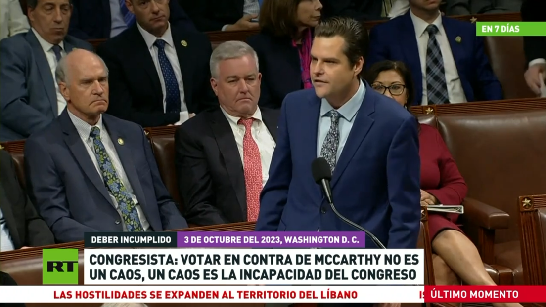 Se agudiza la crisis política en EE.UU. tras la histórica destitución del republicano Kevin McCarthy