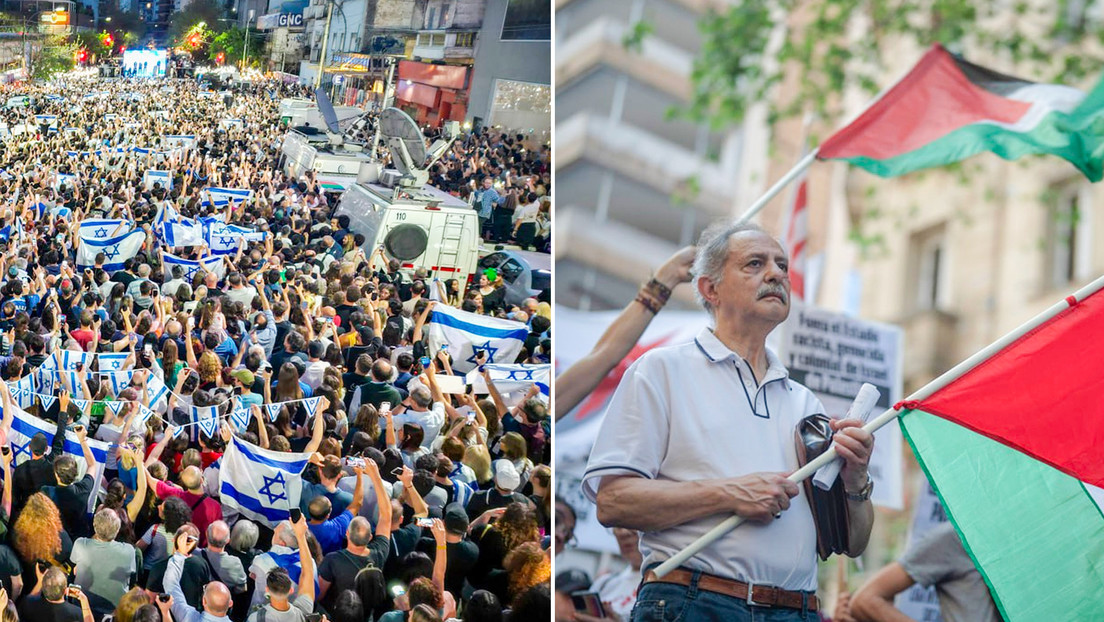 Marchas divididas en Argentina: grupos apoyan a Israel, mientras otros respaldan a Palestina (FOTOS)