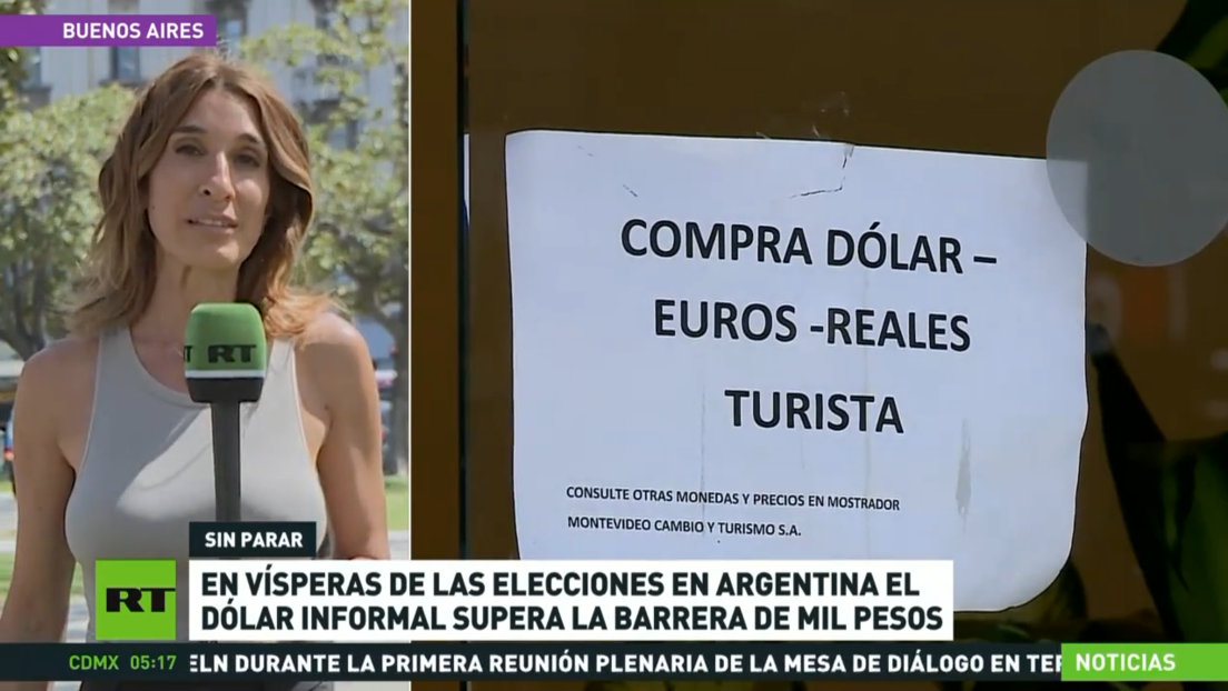 En vísperas de las elecciones en Argentina el dólar informal supera la barrera de 1.000 pesos