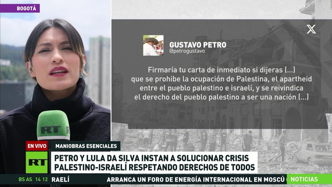 Petro y Lula instan a solucionar la crisis palestino-israelí respetando los derechos de todos