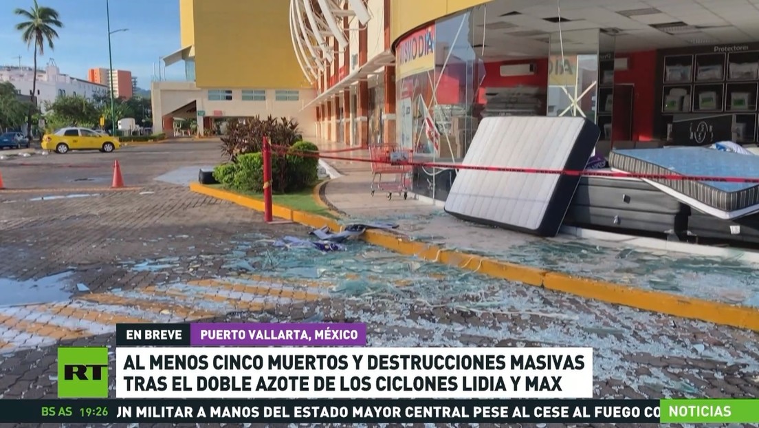 Al menos 5 muertos y destrucciones masivas en México tras el doble azote de los ciclones Lidia y Max