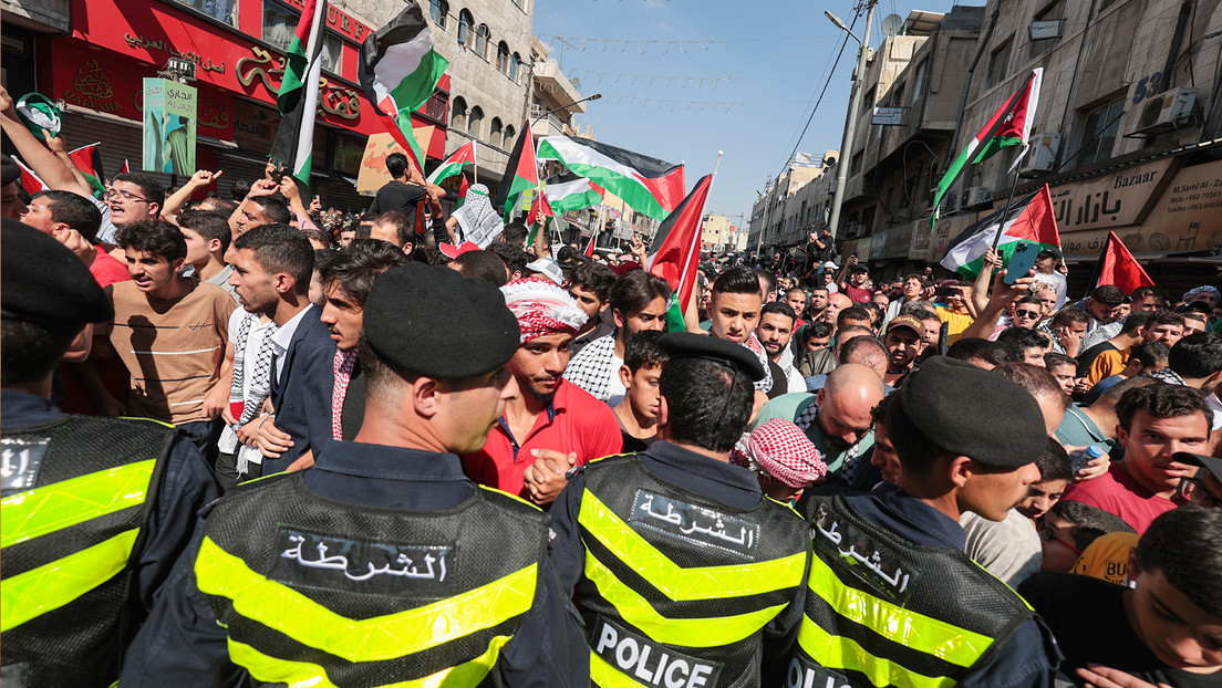 VIDEOS: Jordania dispersa una manifestación en apoyo a Palestina en la frontera con Cisjordania